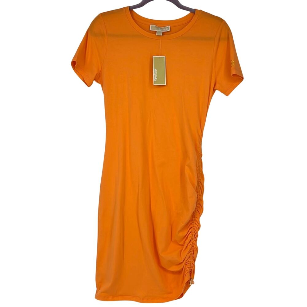 Michael Kors Tshirt Style Orange Dress Womens Medium NWT